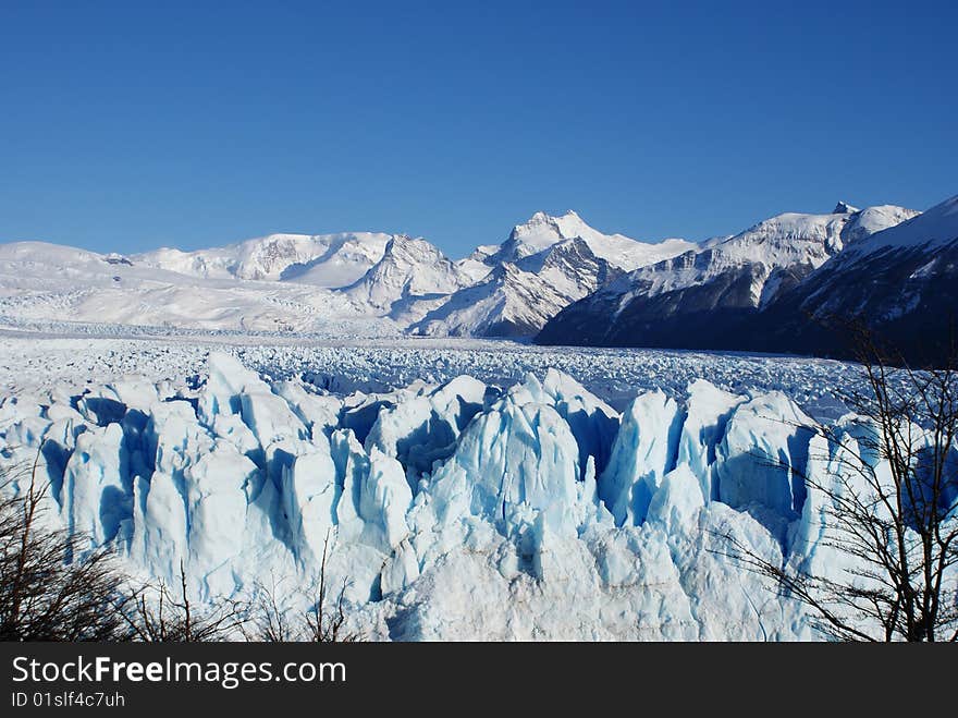 Still growing - one of the glaciers in Los Glaciares National Park in southern Argentina. Still growing - one of the glaciers in Los Glaciares National Park in southern Argentina.