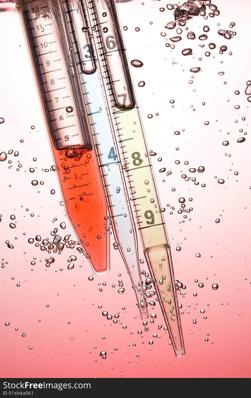 Chemical Test Tube . Medical experiment with Laboratory glass.