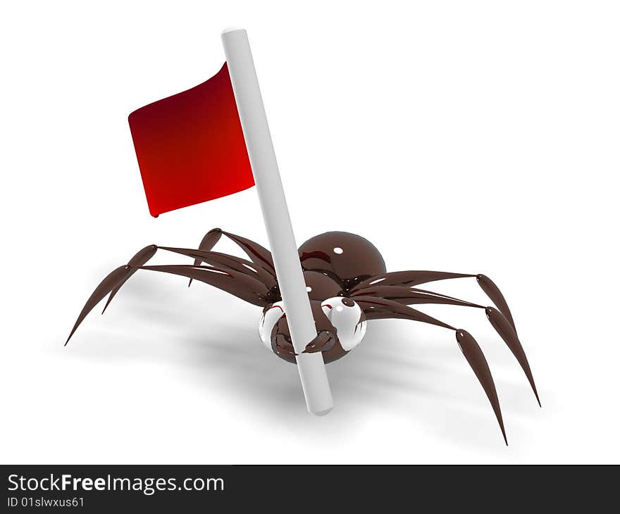 Ant With A Flag