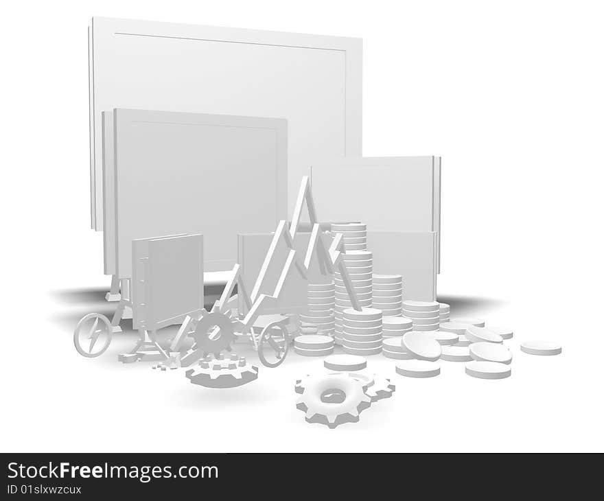 3d objects are isolated on a white background. 3d objects are isolated on a white background.