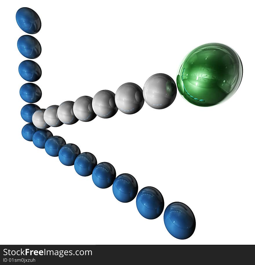 CG image of a Chart made of reflective spheres. CG image of a Chart made of reflective spheres.