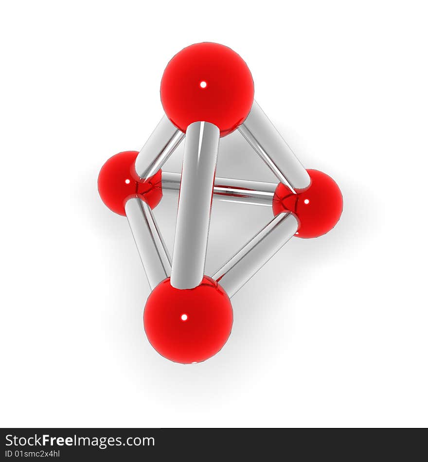 Molecular a geometrical figure isolated on a white background. Molecular a geometrical figure isolated on a white background.