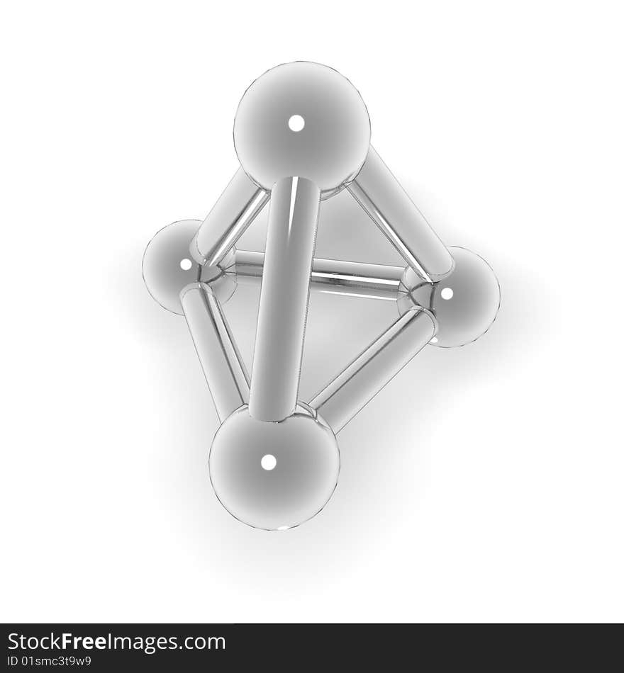 Molecular a geometrical figure isolated on a white background. Molecular a geometrical figure isolated on a white background.