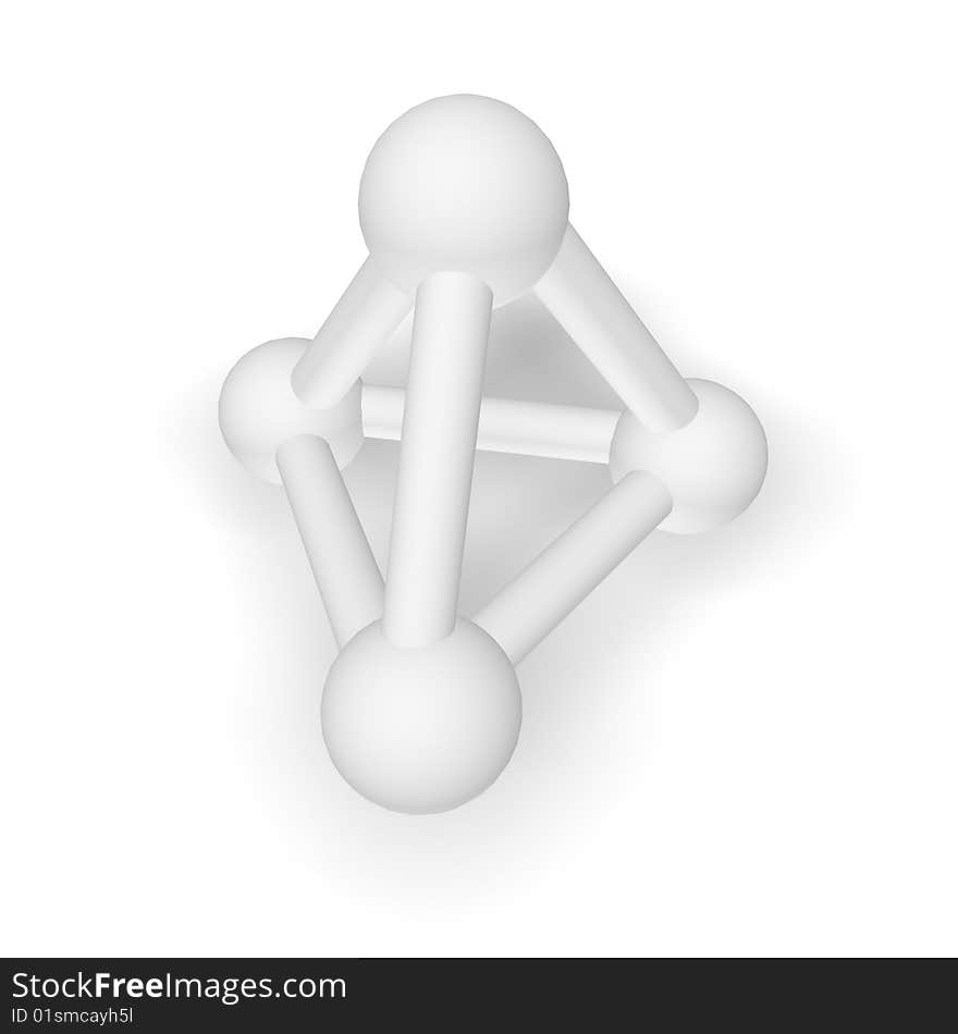 Molecular a geometrical figure isolated on a white background. Molecular a geometrical figure isolated on a white background.