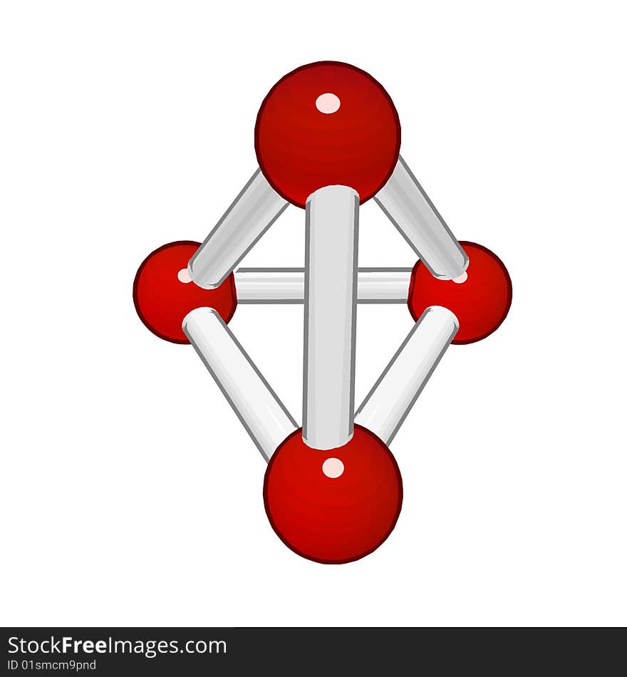 Molecular grid of a geometrical figure