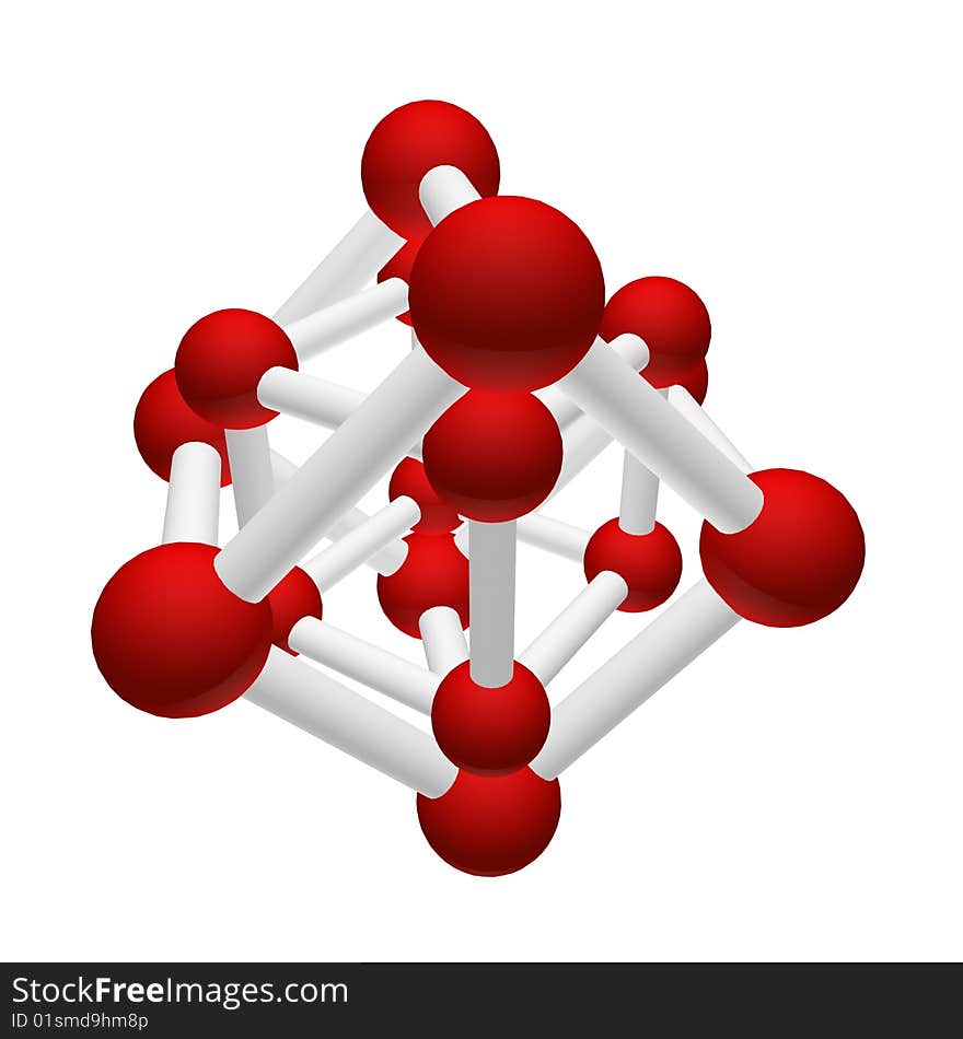 Molecular a geometrical figure isolated on a white background. Molecular a geometrical figure isolated on a white background.