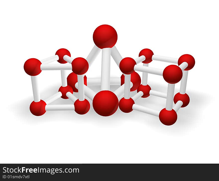 Molecular Grid Of A Geometrical Figure