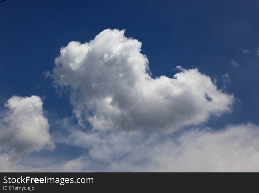 Blue sky with white clouds