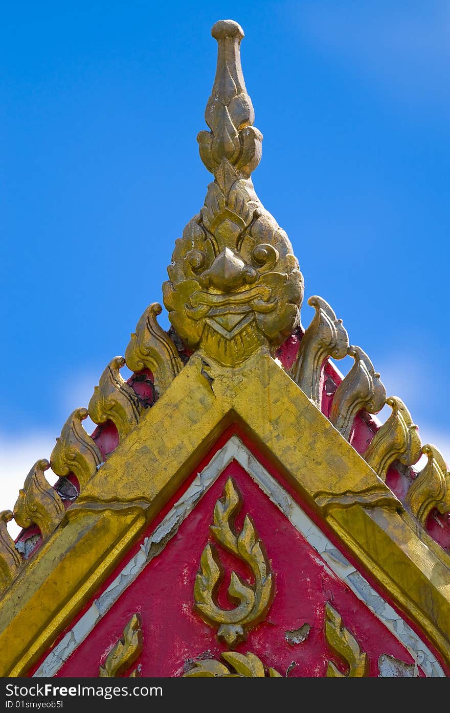 Top of a buddhist temple in bangkok