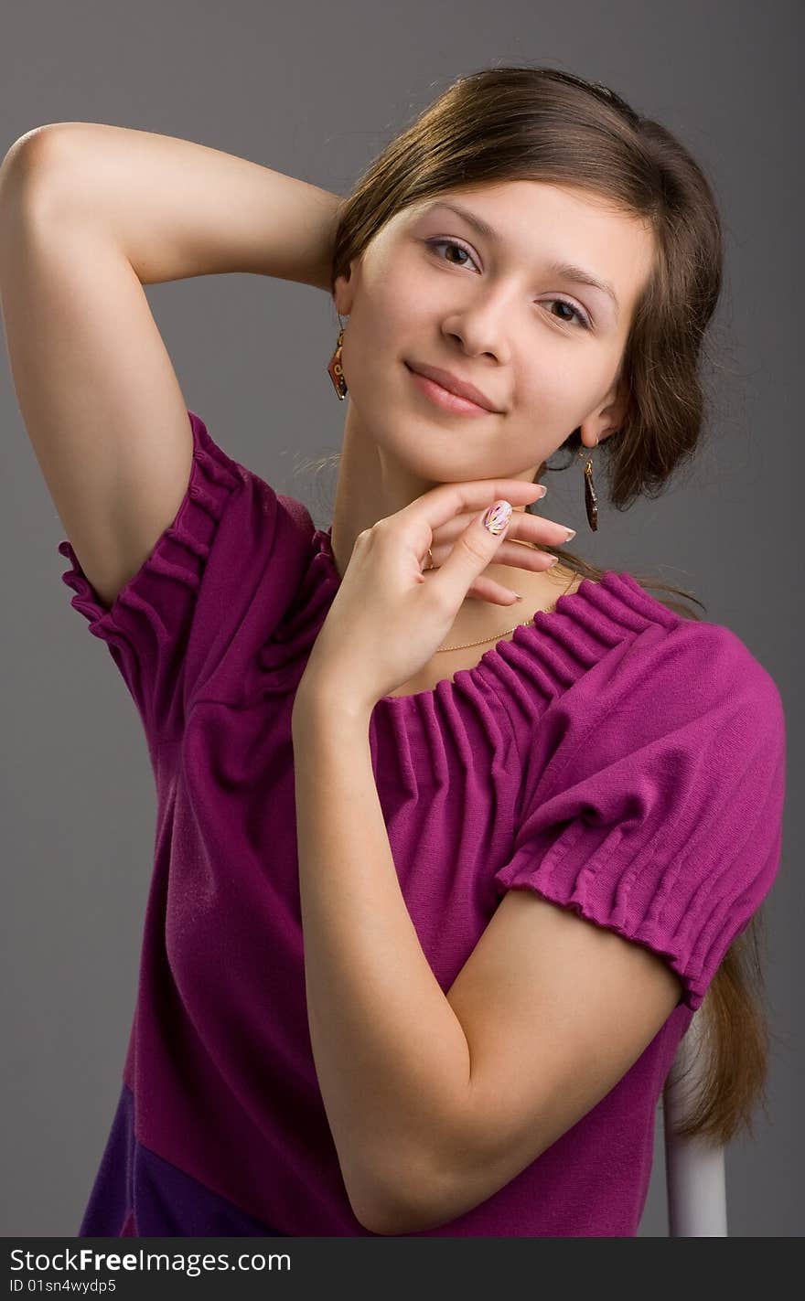 Portrait Of Charming Brunette