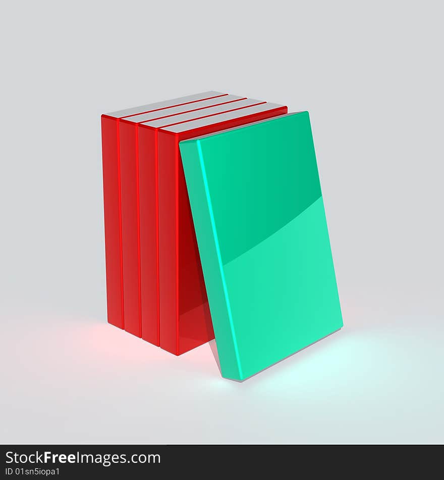 3d rendered image,book on white background.