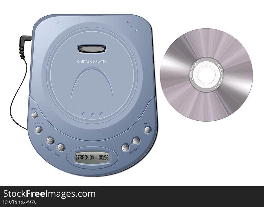 Portable CD Player - Blue