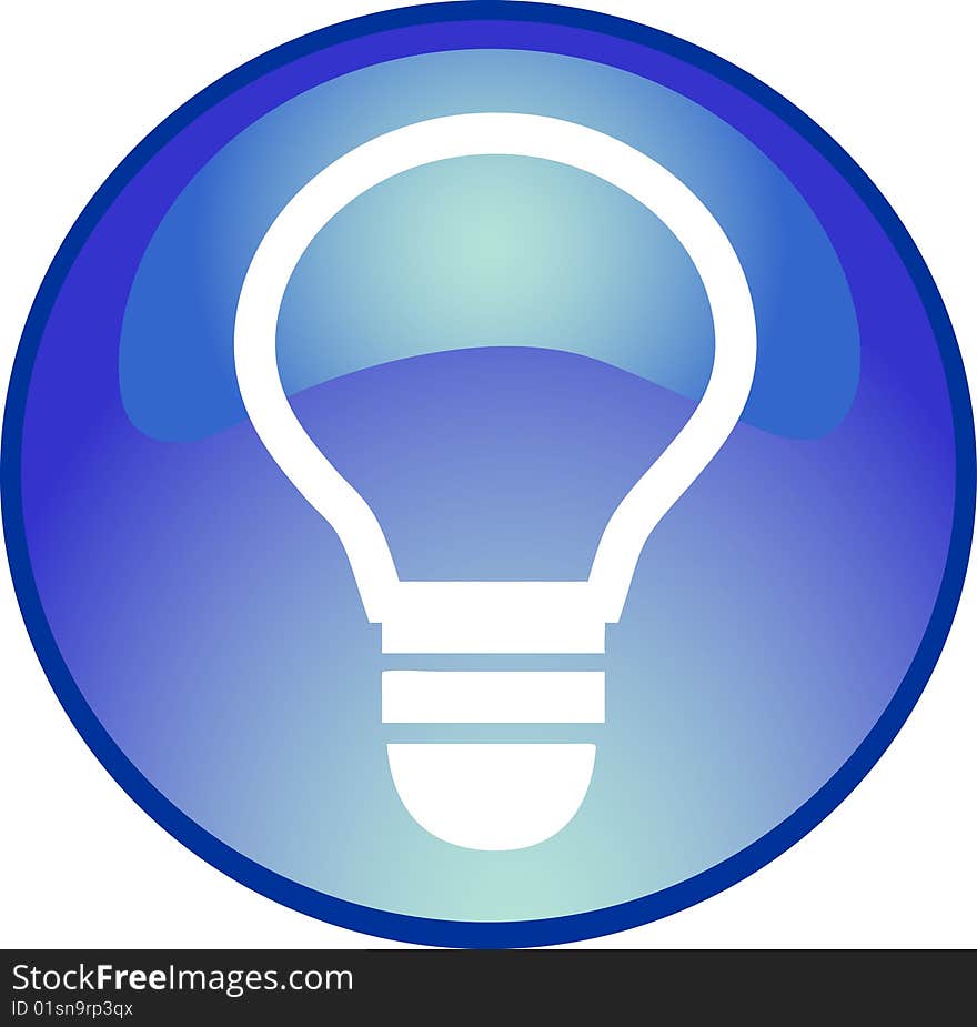 Blue  bulb button