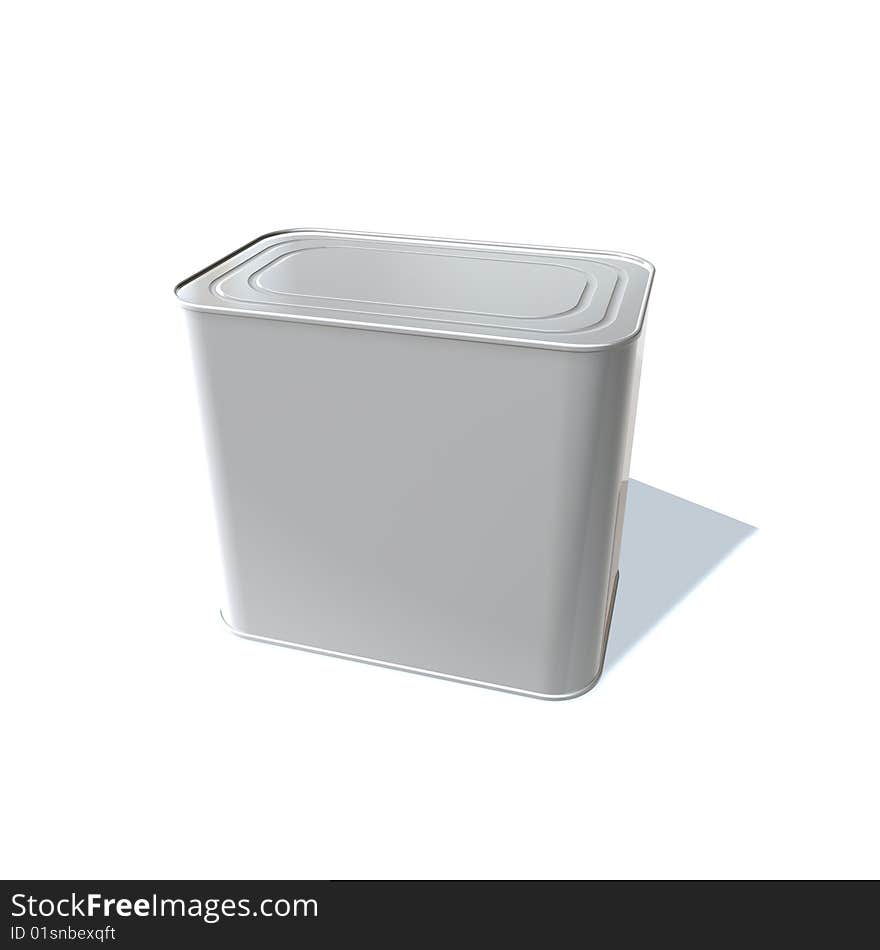 3d image of a tin can