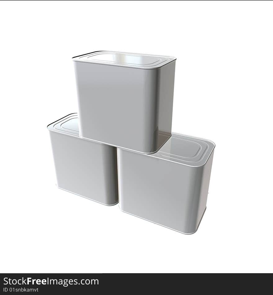 3d image of a tin can