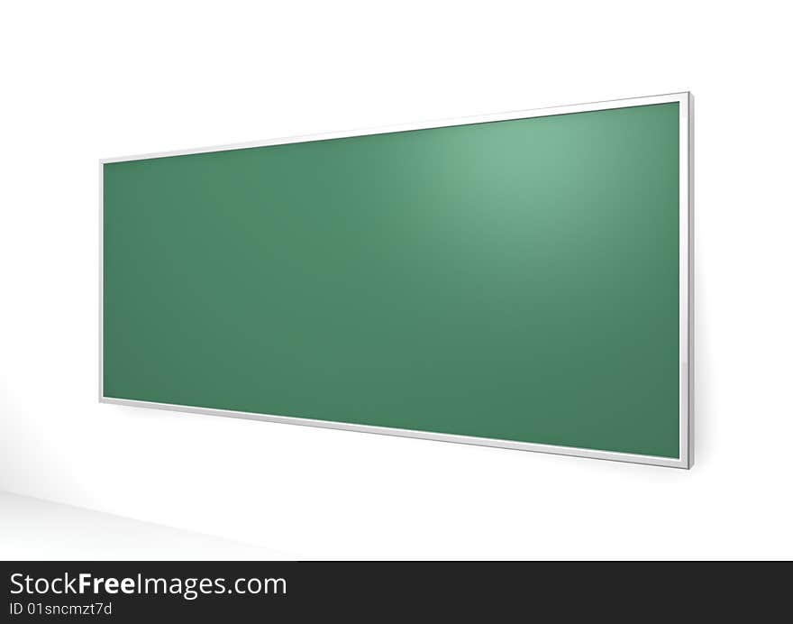 A blackboard with white background.