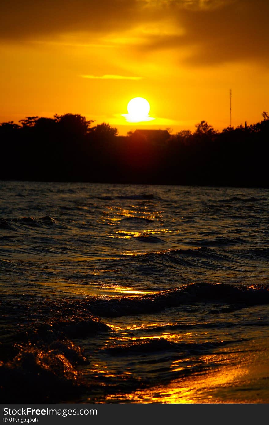 Sunset on the shore of the black sea. Sunset on the shore of the black sea