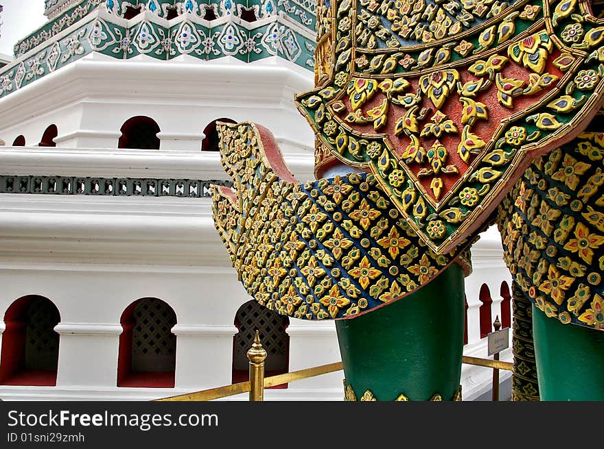 Decor Element Of Wat Phra Kaeo, Bangkok, Thailand