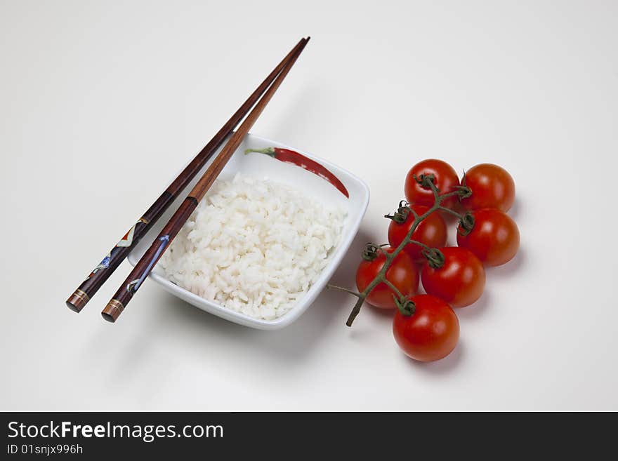 Rice in bowl