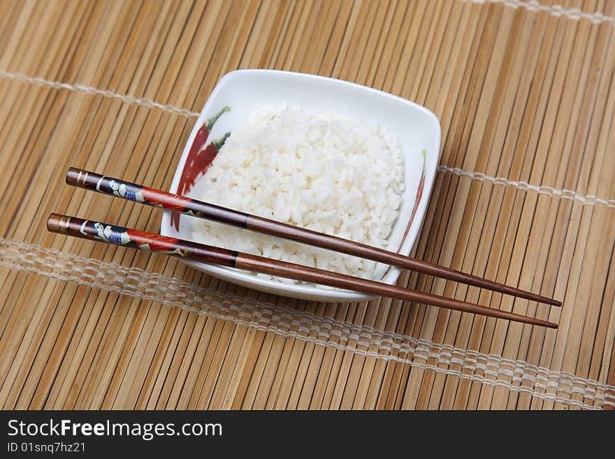 Rice in bowl