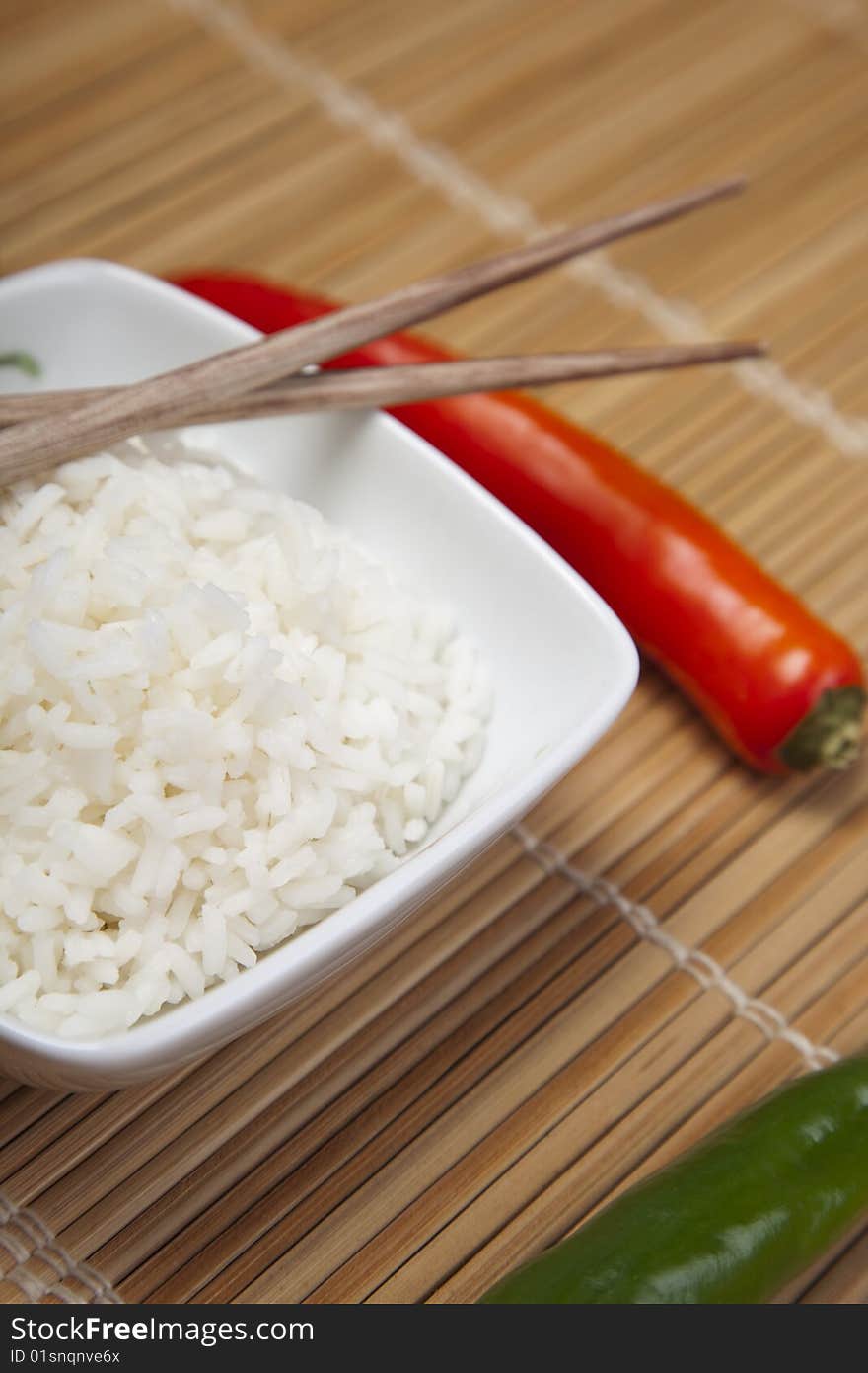 Rice in bowl