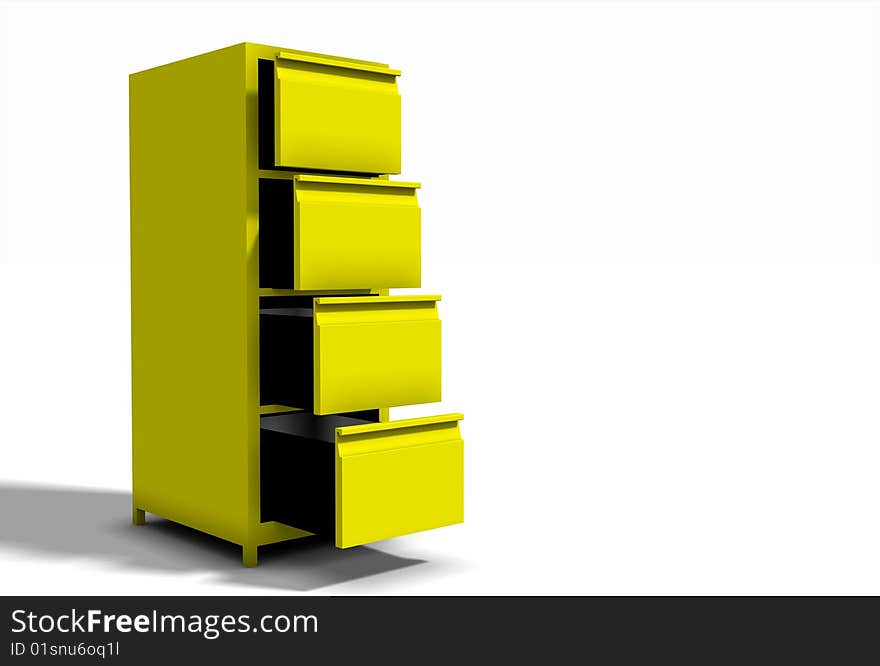 Yellow Filing Cabinet for the office. Yellow Filing Cabinet for the office