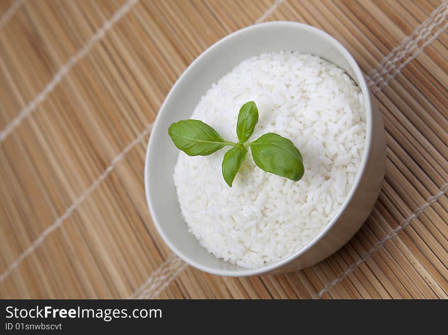 Rice in bowl