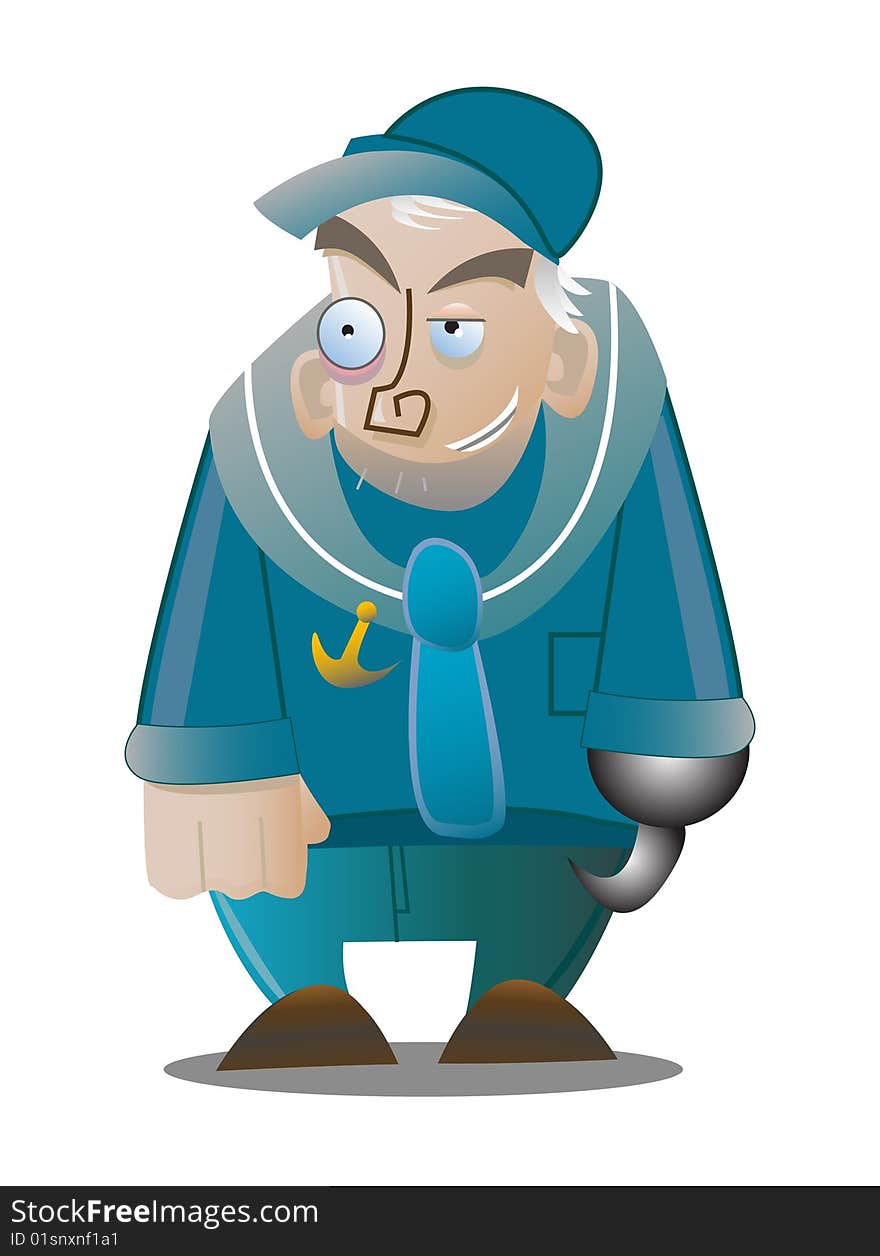 Vector image of a fisherman. Vector image of a fisherman