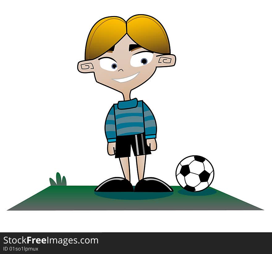 Vector image of a footballer. Vector image of a footballer