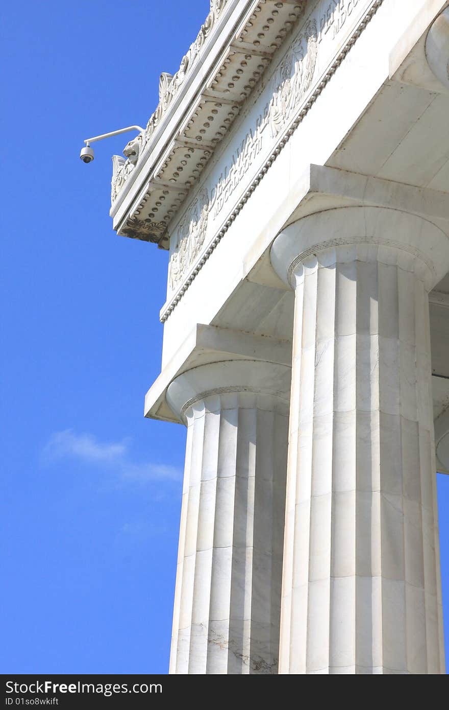 The Lincoln Memorial in the Mall of Washington