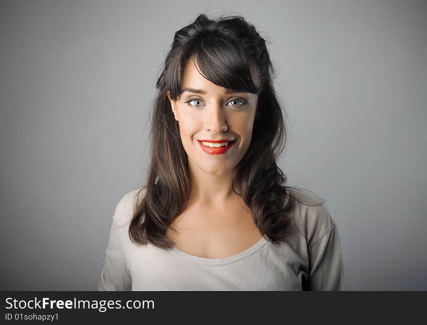 Portrait of a beautiful woman smiling