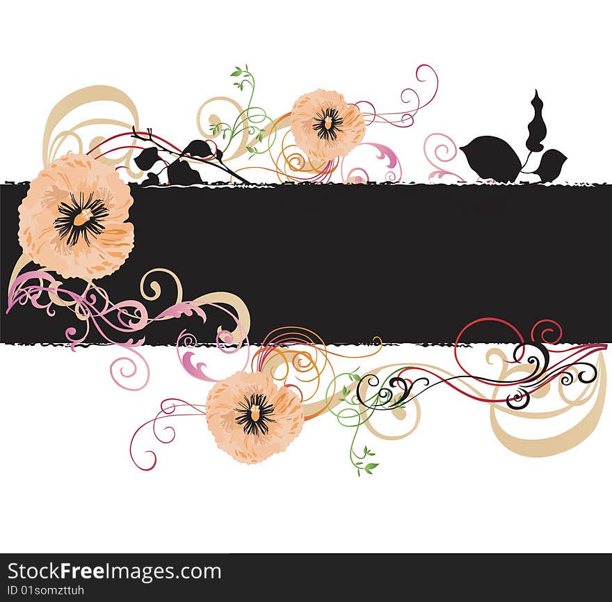 Illustration of a floral background