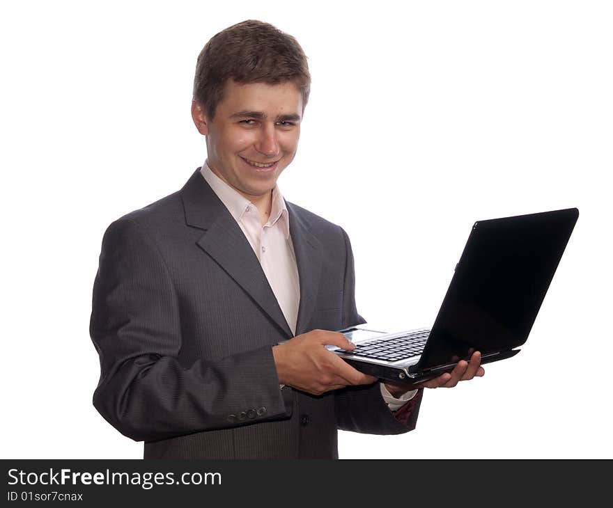 Businessman with laptop