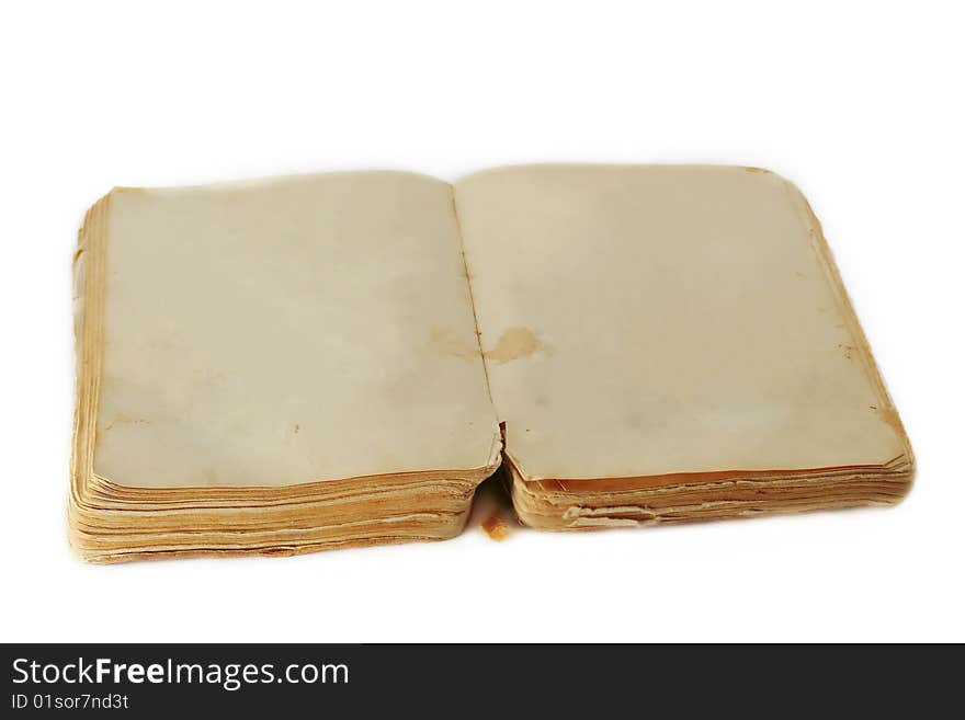 Vintage book isolated on white background. Vintage book isolated on white background