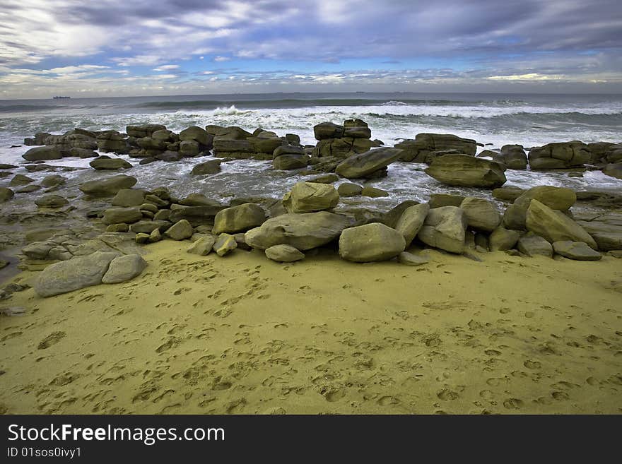 Panoramic Beach view with wide angle