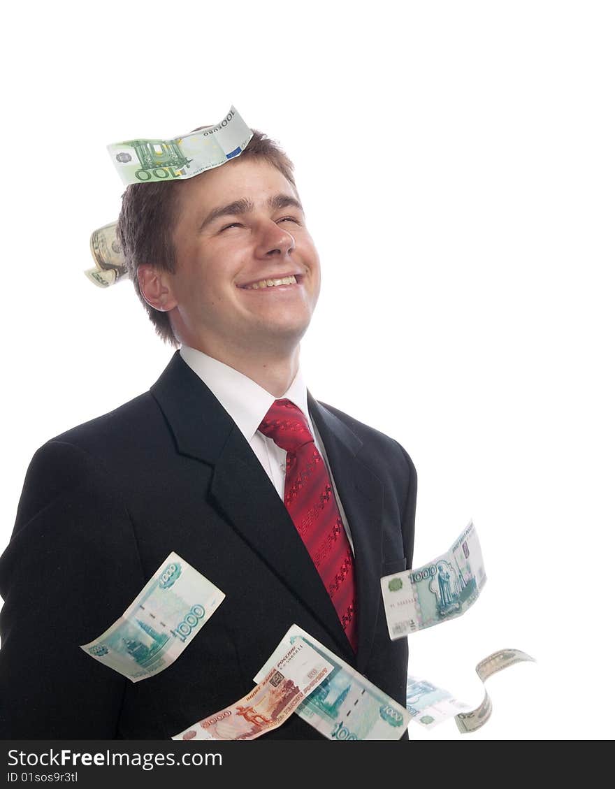 Businessman with money