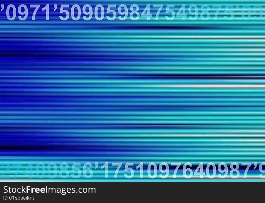 Blue dynamic lines with numbers. Business background. Blue dynamic lines with numbers. Business background