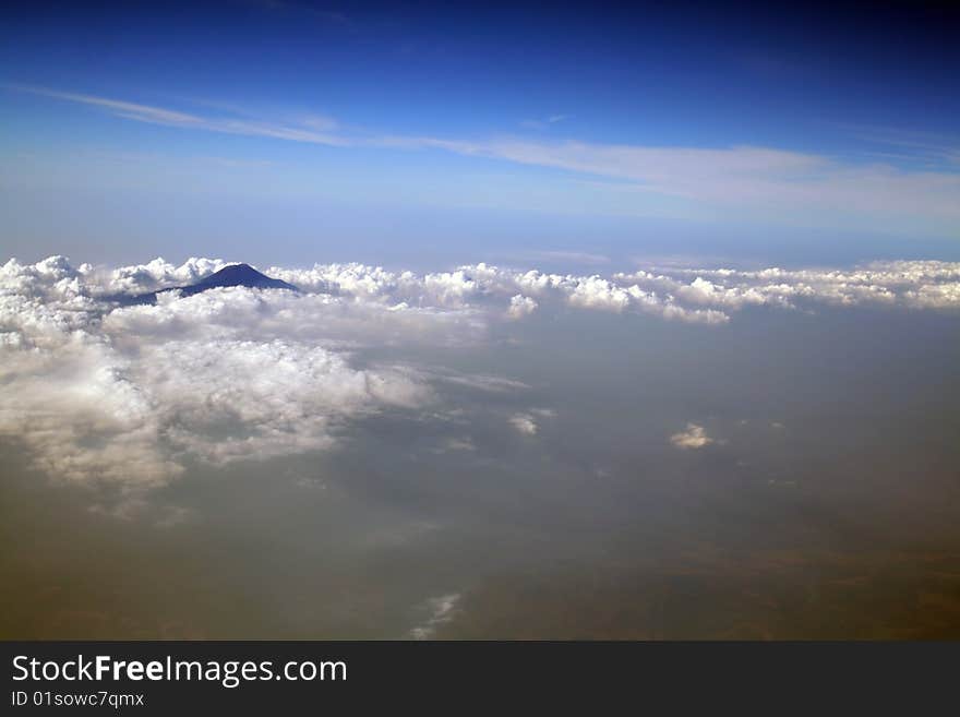 View To The Volcano Of Indonesia