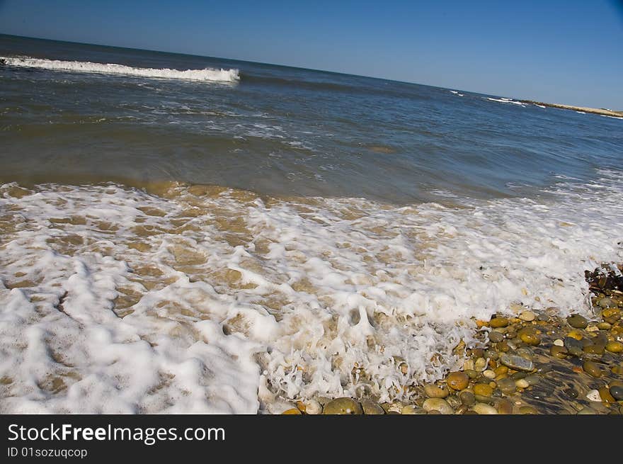 Beach, atlantic ocean panoramic view