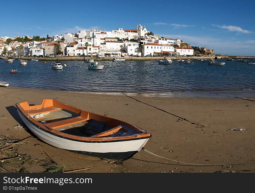 Ferragudo with fishing boat