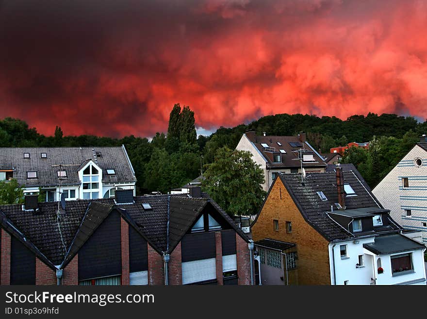 This picture is made a few minutes after a thunderstorm during a sunset. All colors are nature and not adjusted in postproduction. This picture is made a few minutes after a thunderstorm during a sunset. All colors are nature and not adjusted in postproduction.