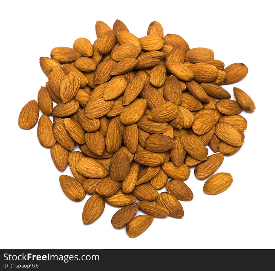 Many almonds nuts