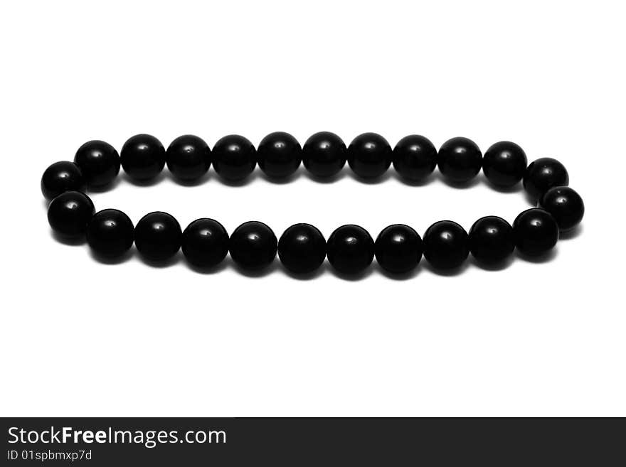 Black beads isolated