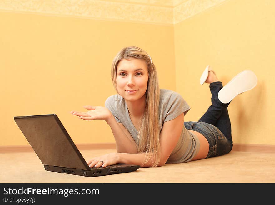 Beautiful young woman having a rest at home. Beautiful young woman having a rest at home.