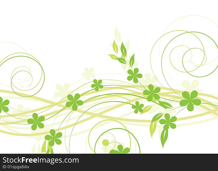 Abstract flowers background with place for your text