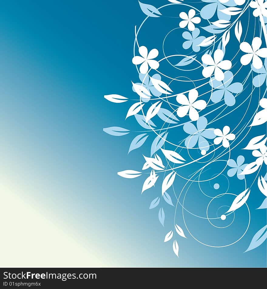 Abstract flowers background with place for your text