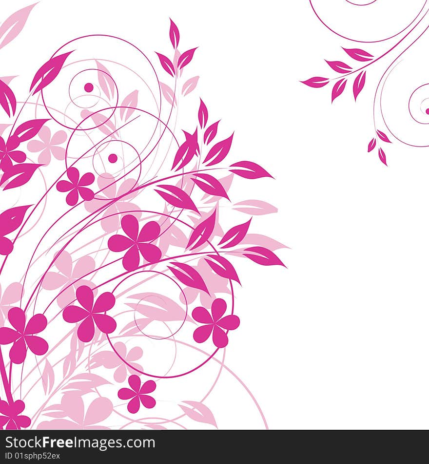 Abstract flowers background with place for your text