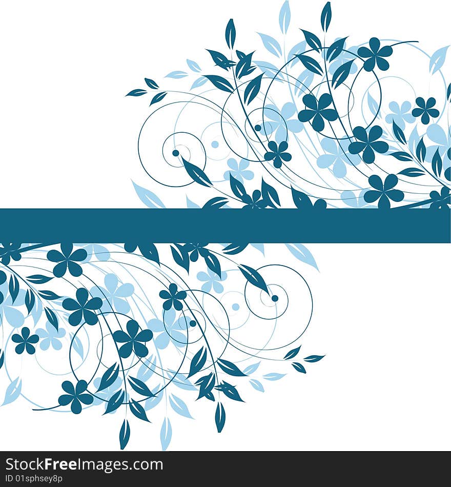 Abstract flowers background with place for your text