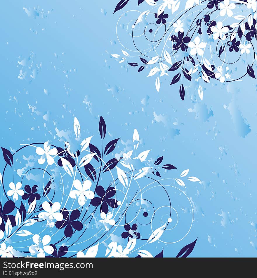 Abstract flowers background with place for your text