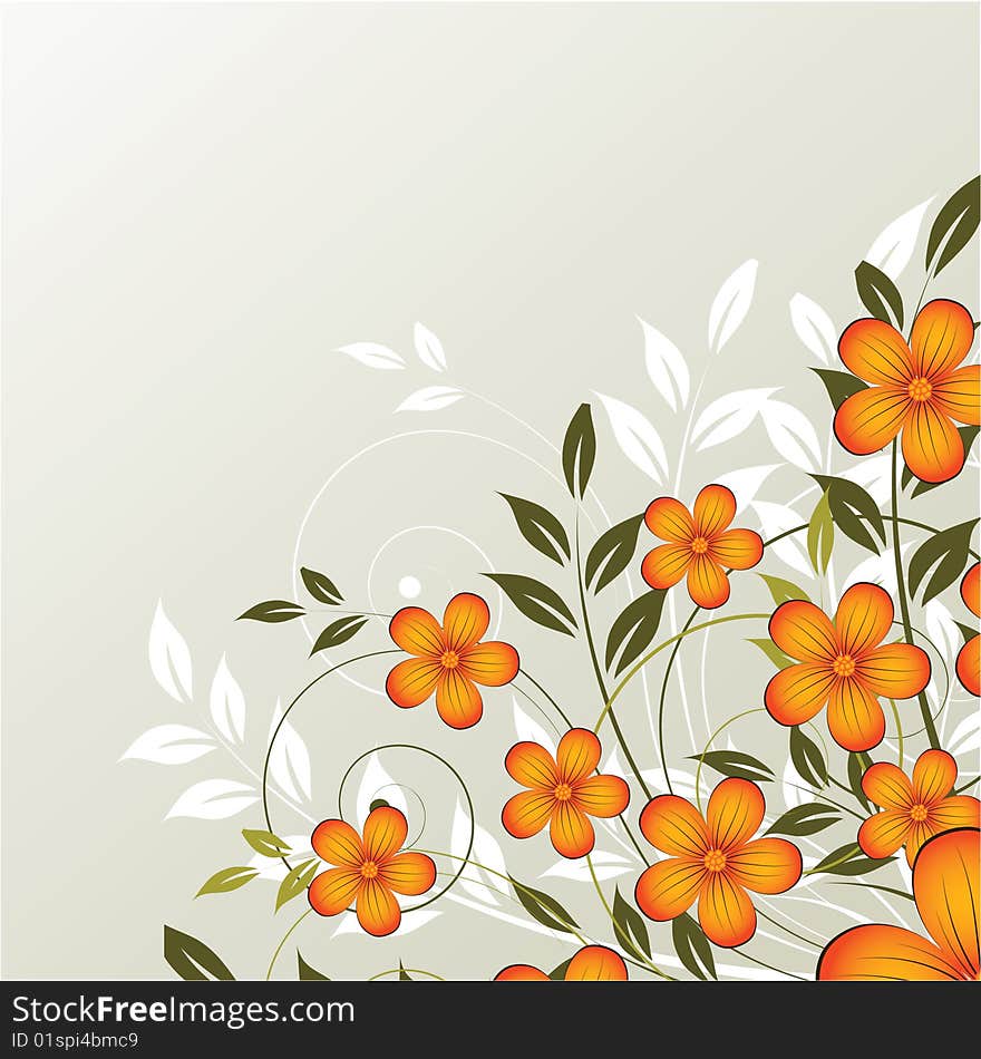 Abstract flowers background with place for your text